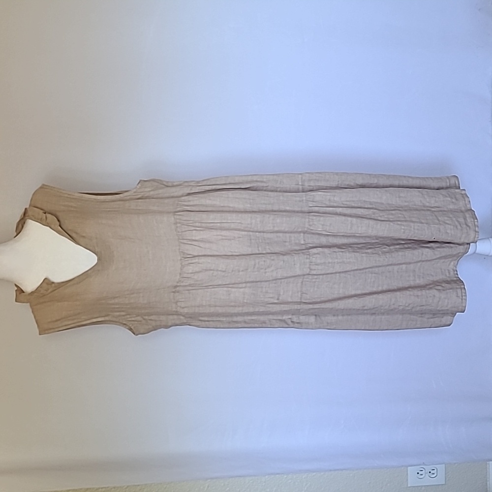 Le Ragazze Tent Style Linen Dress Size Xtra Large